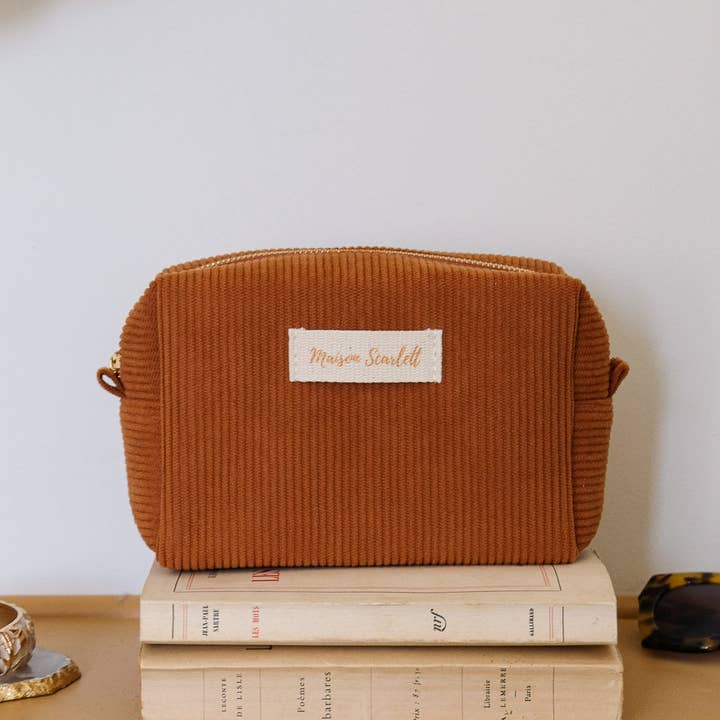 Maison Scarlett - Vendita all'ingrosso Beauty case - Donna - Borsa da toilette Charlotte in velluto a coste