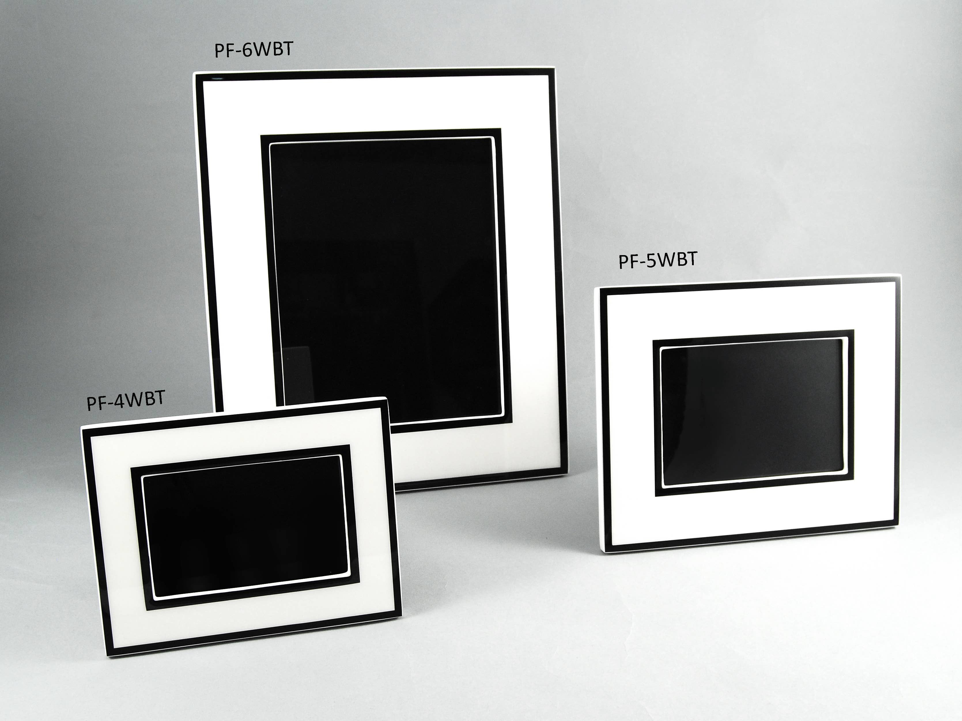 Pacific Connections - Wholesale Picture Frame - White with Black - Picture Frame - PF-5WBT1