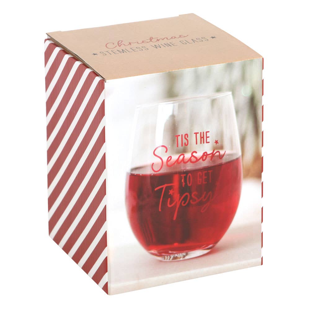 Something Different Wholesale - Wholesale Wine Glass - Season to Get Tipsy Stemless Christmas Glass3
