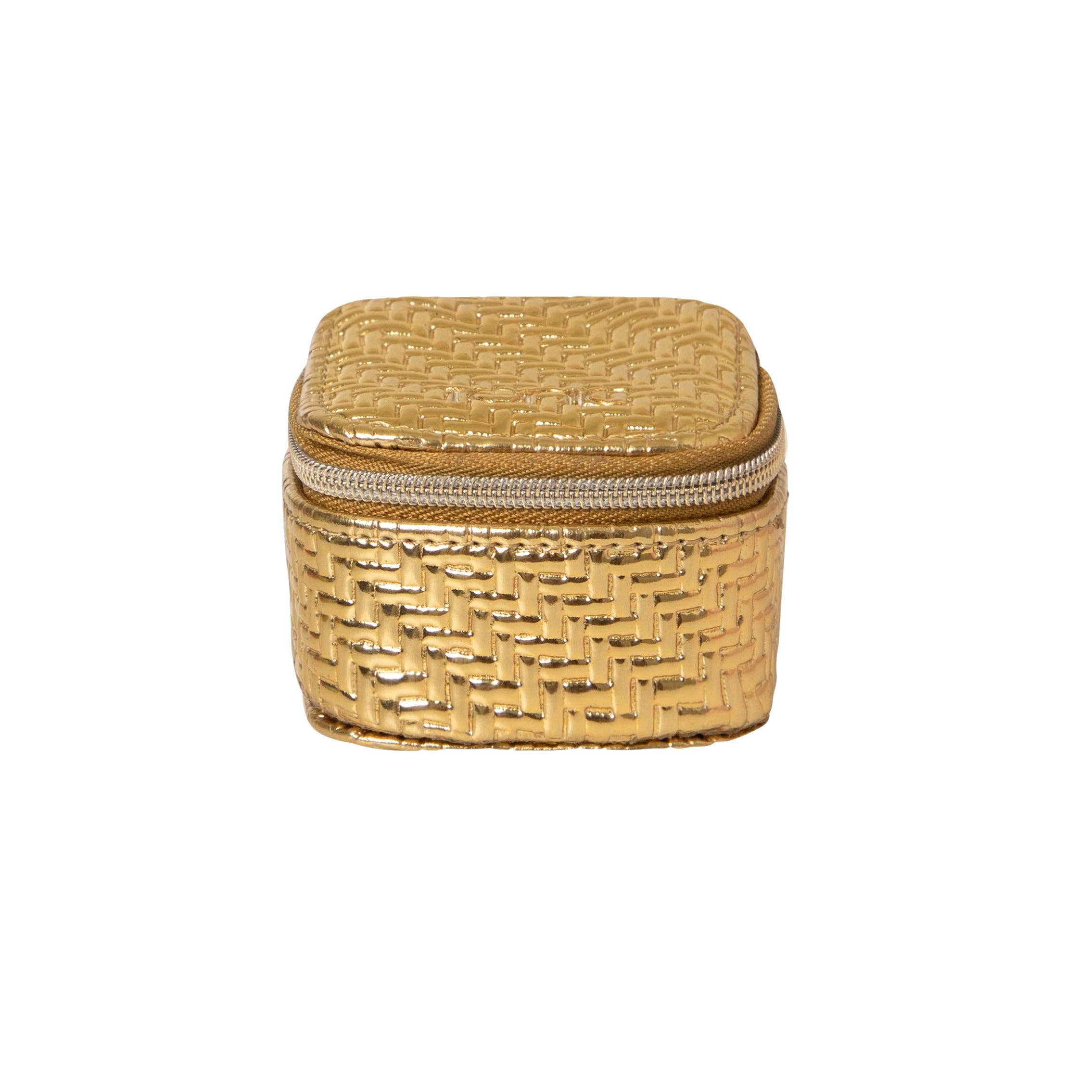 Tonic Australia - Wholesale Jewellery box/organiser - Herringbone Mini Cube Gold