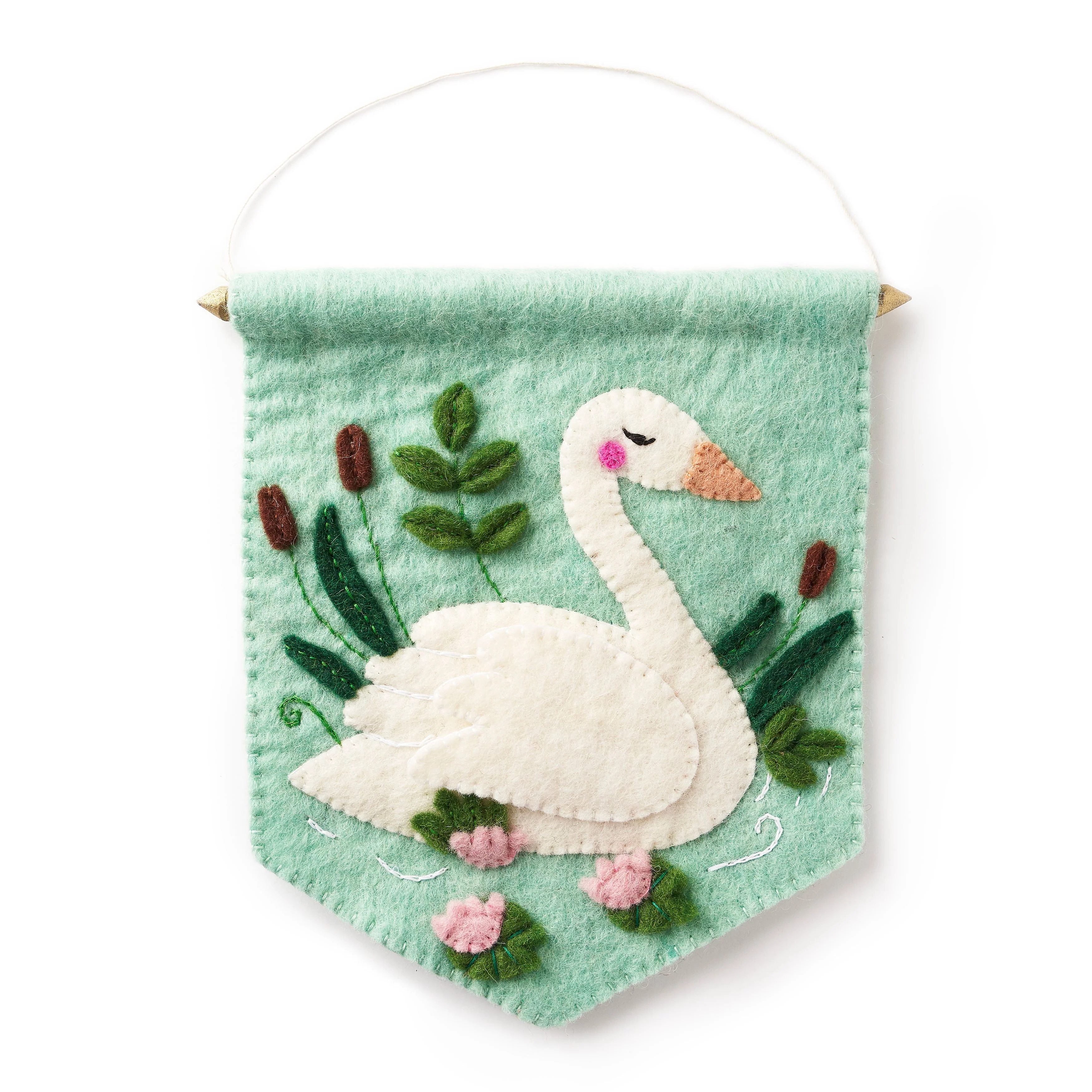 Global Goods Partners – Engroshandel Banner - Børn og baby – Filt Swan Banner Flag2