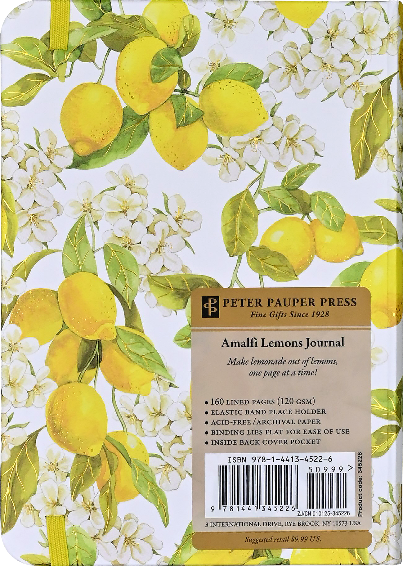 Peter Pauper Press, inc. – wholesale Journal/diary – Amalfi Lemons Journal3
