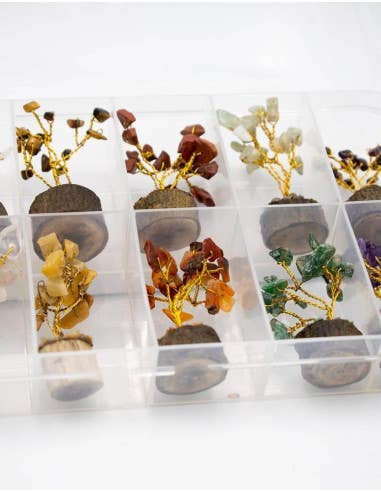 Kimago Look - Wholesale Decorative Tabletop Object - Pack of 12 Mineral Stone Trees - Decoration3