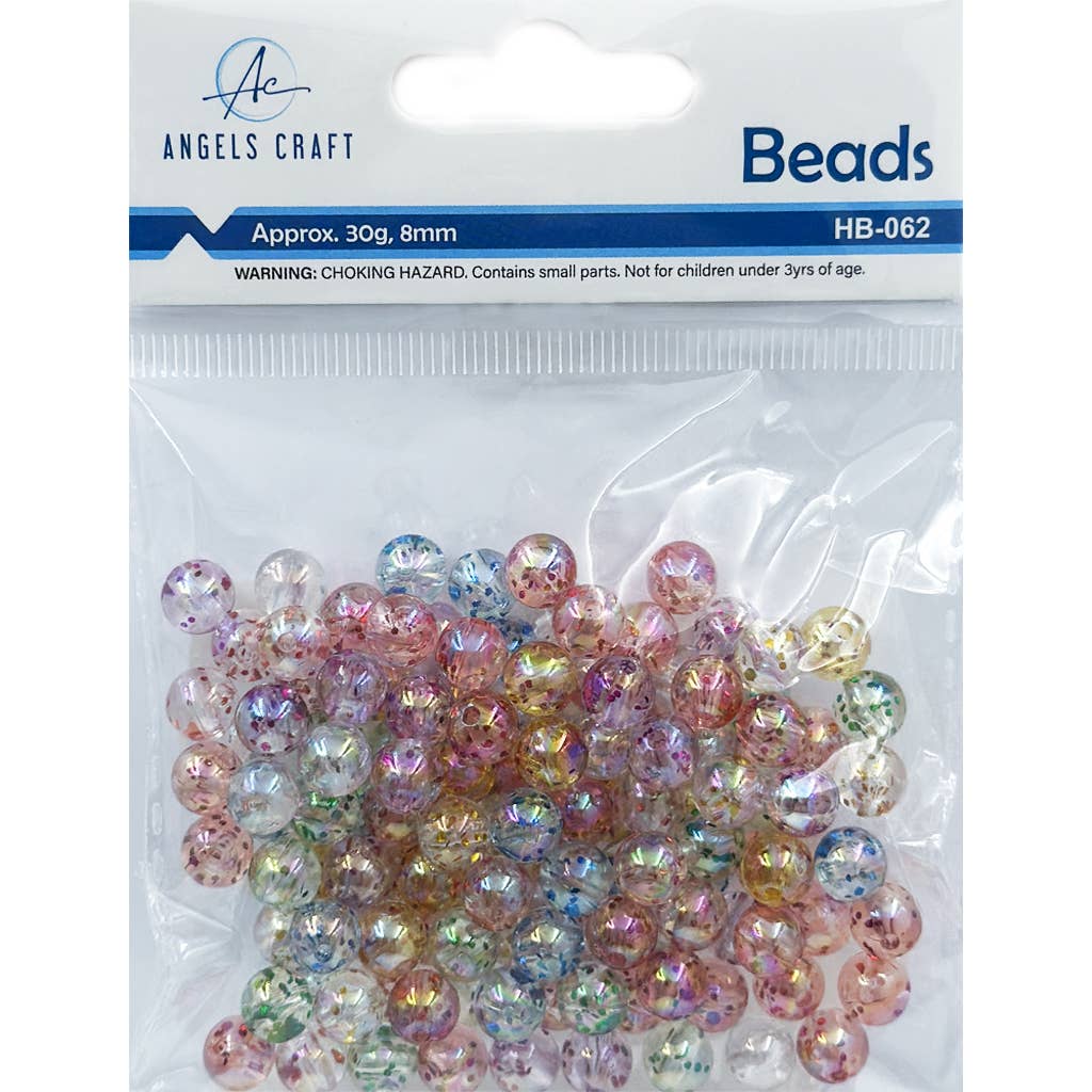 Angels Craft – wholesale Pärlor – Akrylpärlor – Blandade AB-färger, 8 mm7