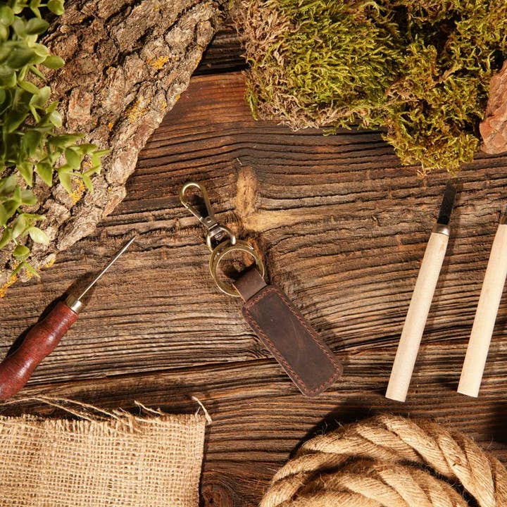 American Leather Goods - Wholesale Keychain - Unisex - Leather Keychain, Geniune Leather Keychain