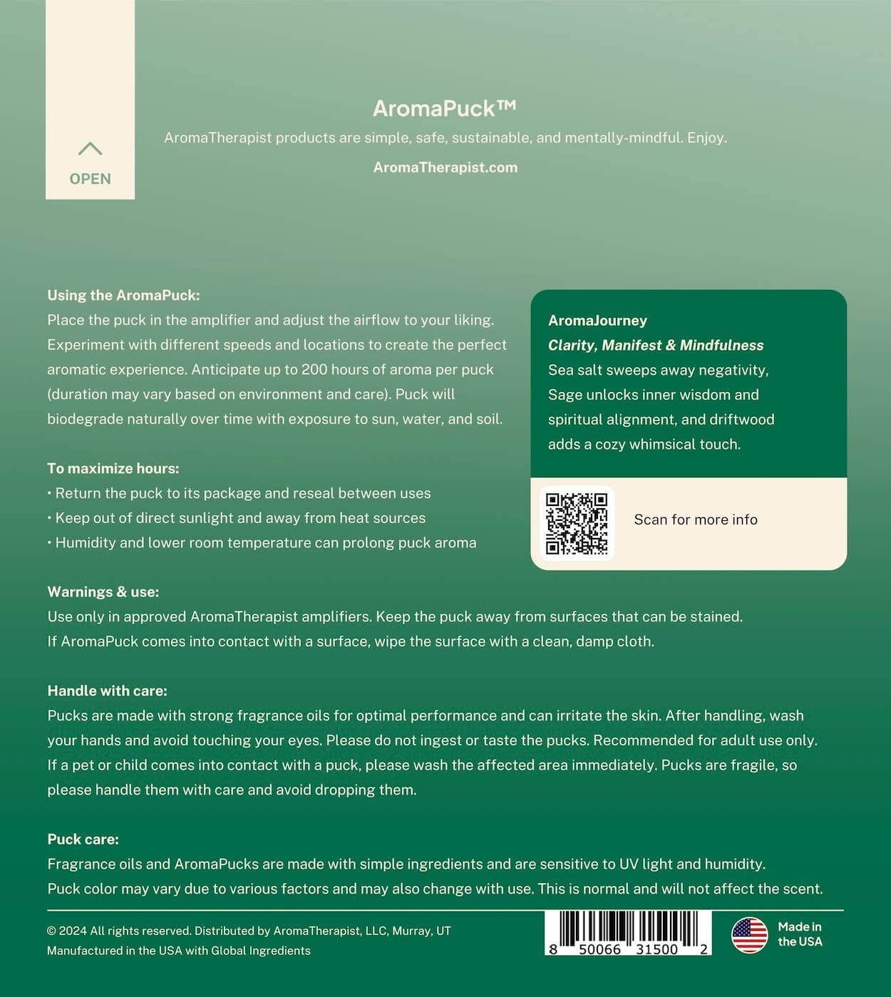 AromaTherapist - Wholesale Diffuser Fragrance Refill - Sea Salt Sage AromaPuck3