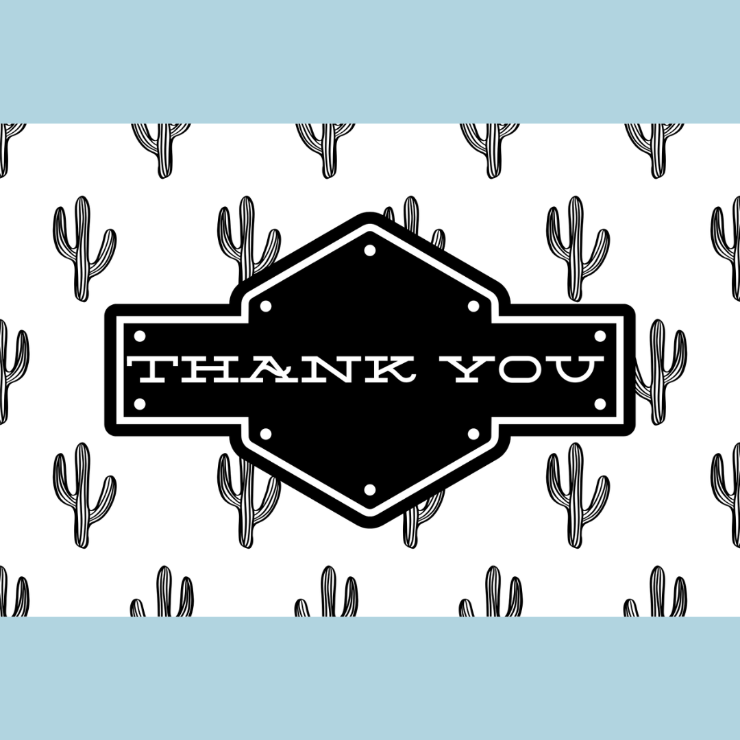 BDN Boutique – wholesale Address labels – Western Themed Thermal Thank You Labels4