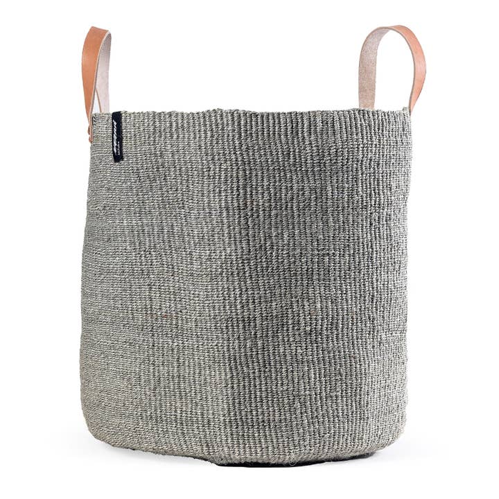 Kiondo market basket | Light grey L for wholesale by Mifuko