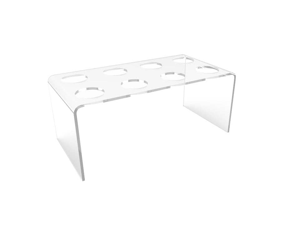 FIXTUREDISPLAYS - Venta al por mayor Estantes de exposición de minoristas - Alimentos y bebidas - FixtureDisplays® Expositor de Conos de Helado de Acrílico Transparente - Sostiene 8 Conos de Barquillo 1008232