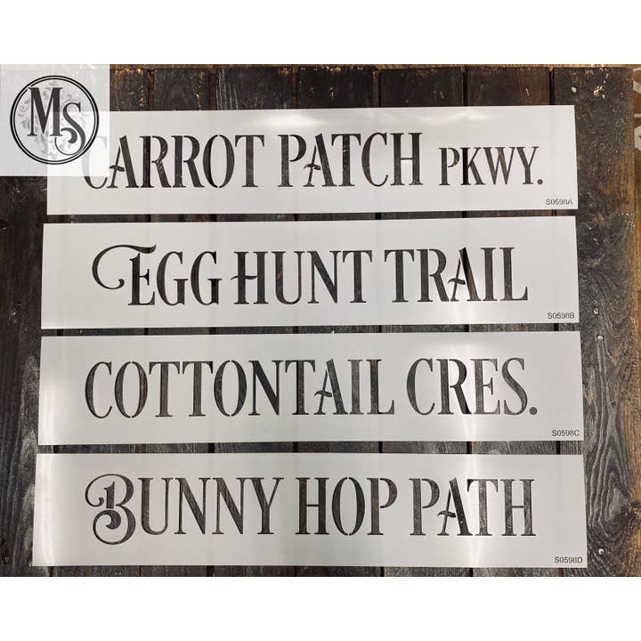 S0598 Easter Direction/Street Signs - 6 Different Plus Mini Images for wholesale by Muddaritaville Studio