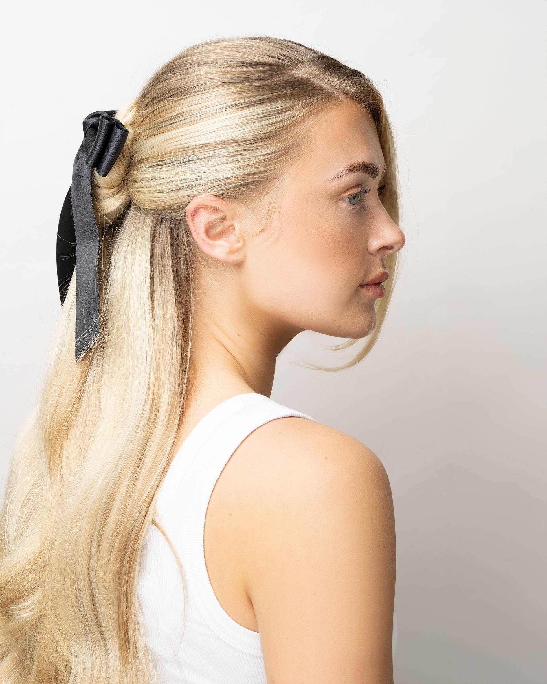 Soinvogue - Wholesale Hair Bow - Women's - Brushworks Satin Hair Bow Duo – Red & Black7