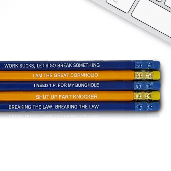 Beavis and Butthead Quote Pencils for wholesale by Fresh Prints of CT