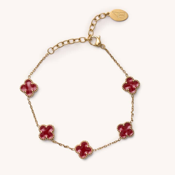 Red Mini Flora Bracelet for wholesale by Nikki Smith Designs