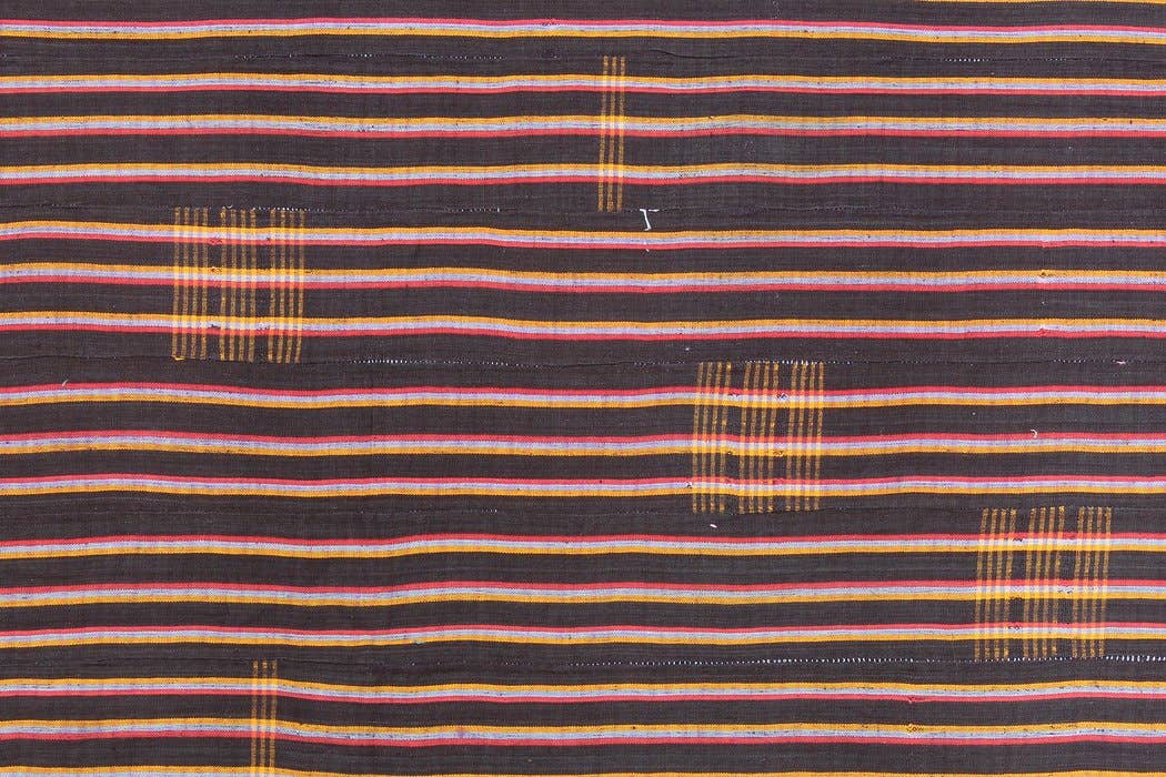 The Niger Bend - Venta al por mayor Tapices/telas - Textil vintage Aso Oke de Nigeria | 74" x 47"1