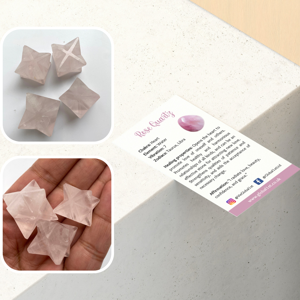 VIE - Vendita all'ingrosso Pietra/cristallo spirituale - Piccola stella Merkaba, 2 cm22