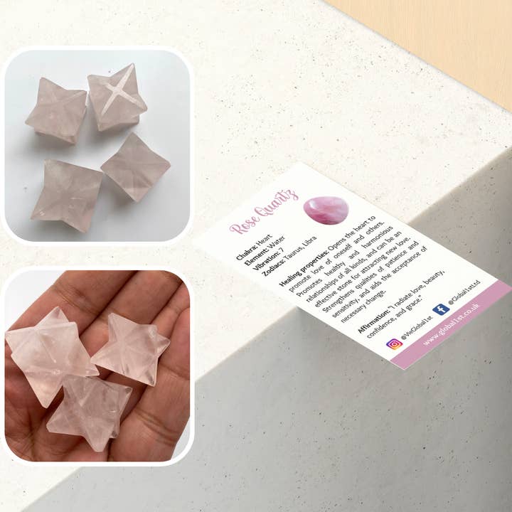 VIE - Vendita all'ingrosso Pietra/cristallo spirituale - Piccola stella Merkaba, 2 cm22