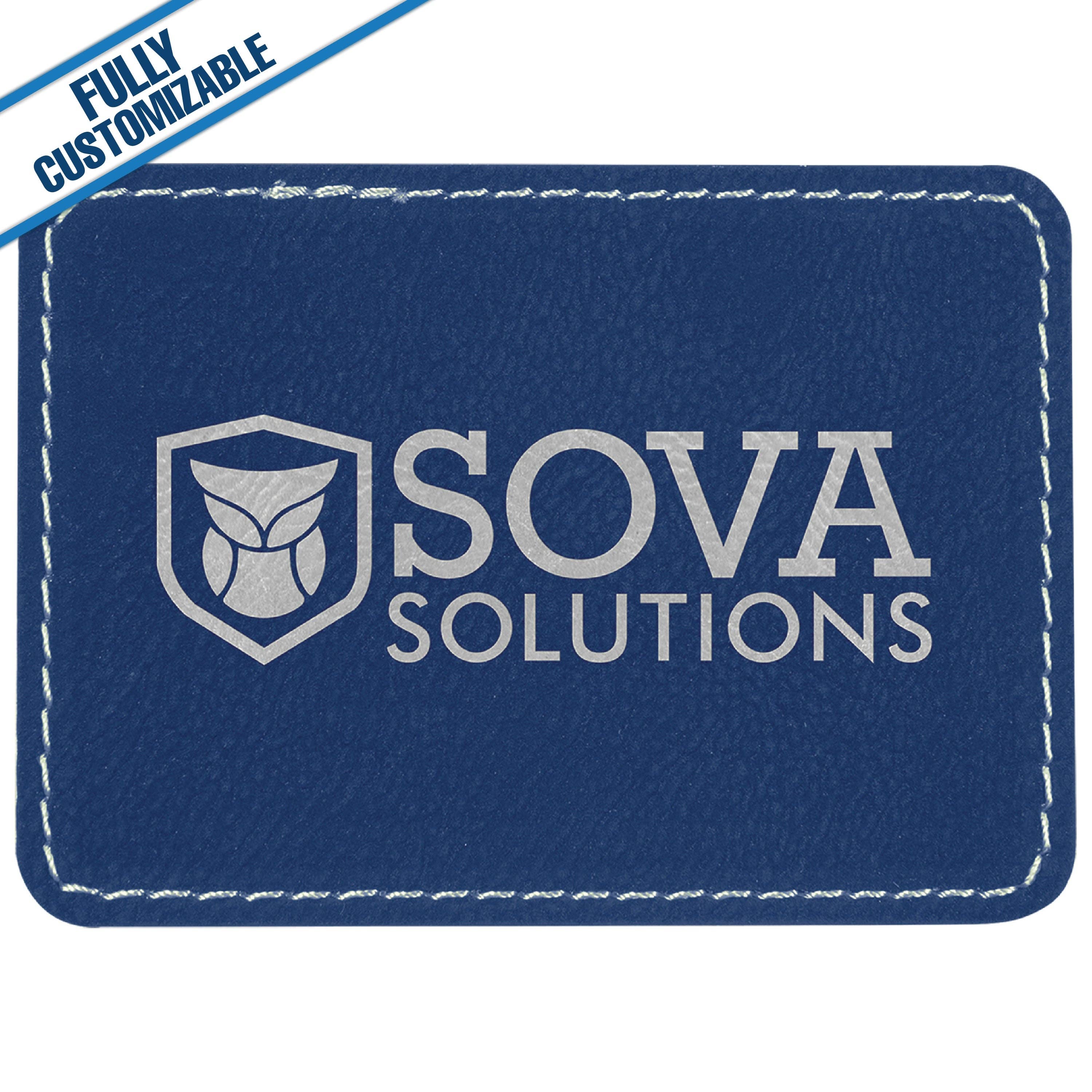 GiftWorksPlus - Wholesale Patch - Engraved Leatherette Rectangle Patch - Fully Customizable9