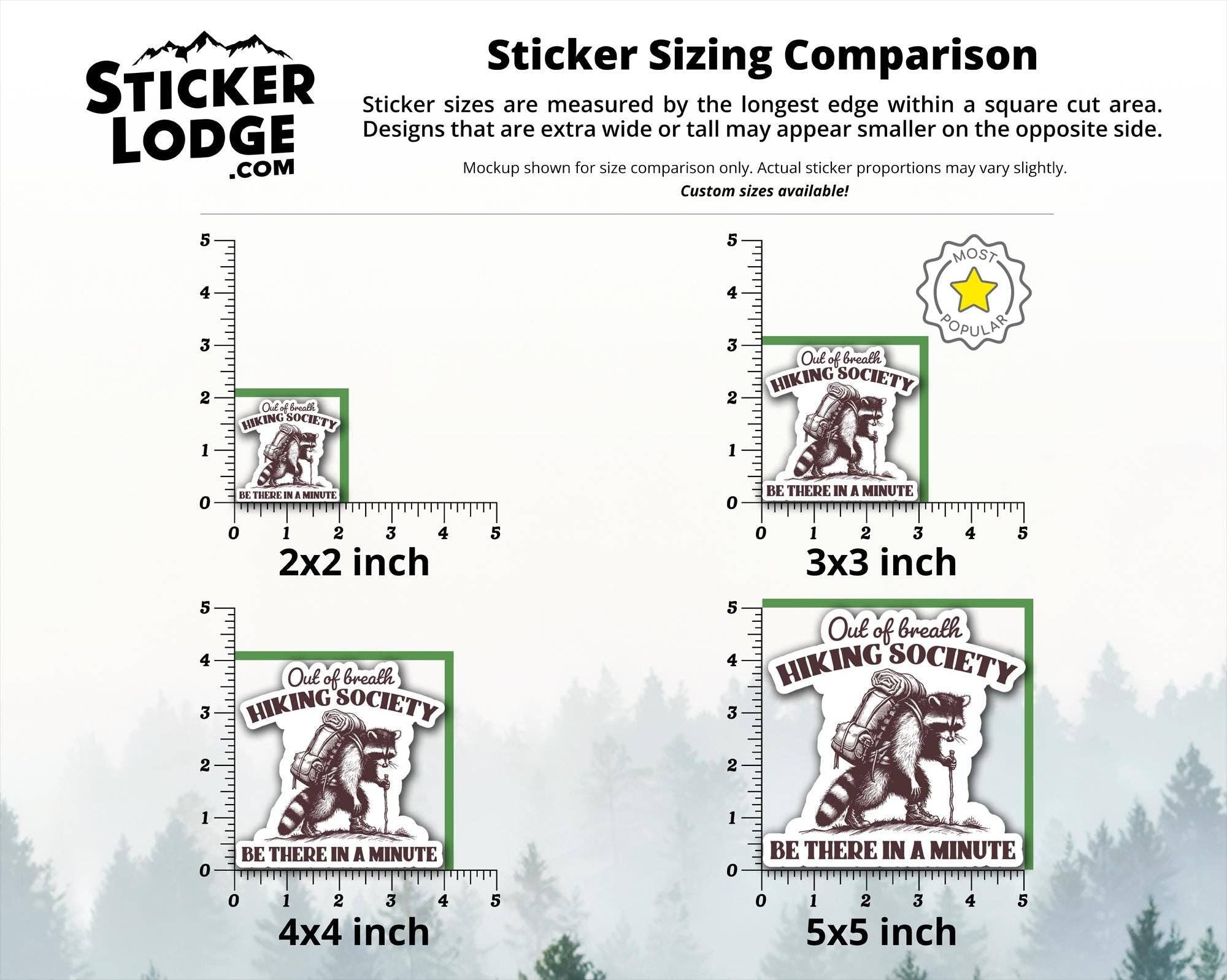 Sticker Lodge - Wholesale Sticker - Out of Breath Hiking Society Vinyl Sticker3