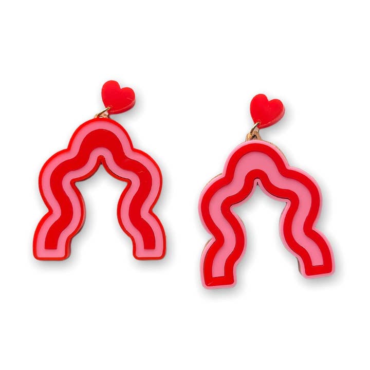 Astral Acrylic Arch Dangle Earrings for wholesale by Stof Studios