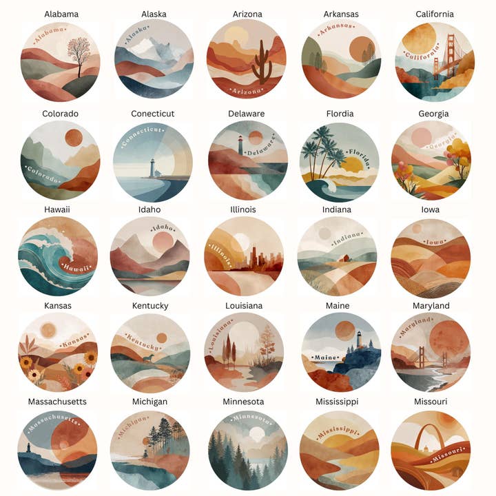 Tieu Magnetic - Wholesale Magnet - Tennessee Magnet | Earthy Palette | Modern Boho Style4