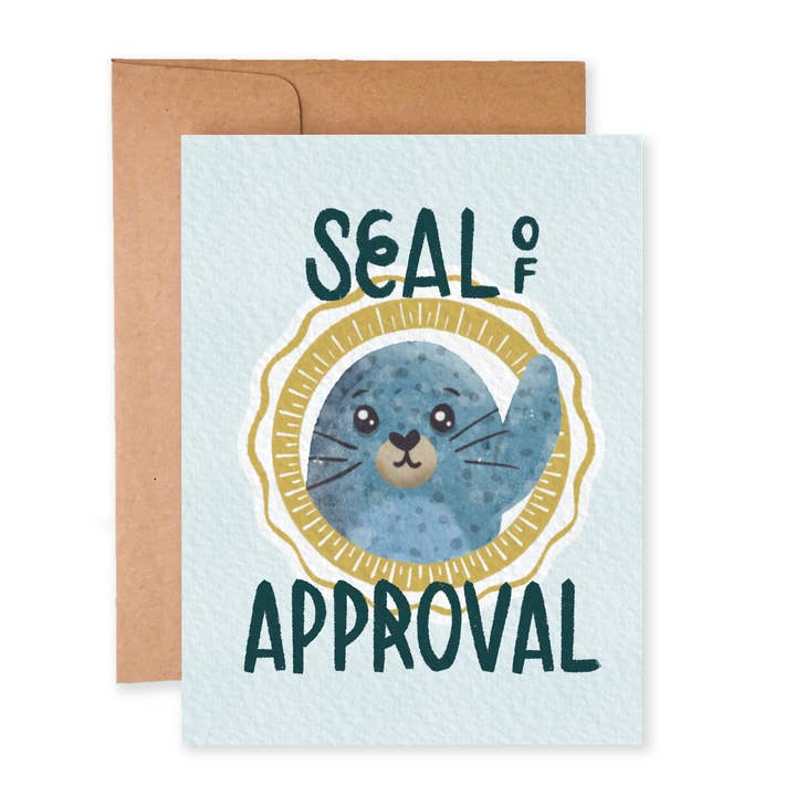 Seal of Approval | Punny Card | Congratulations Card for wholesale by Paper Dove Shop
