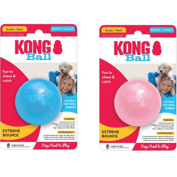 KONG® Puppy Ball w/Hole Fetch Toy Small for wholesale by Pet Palette Distribution