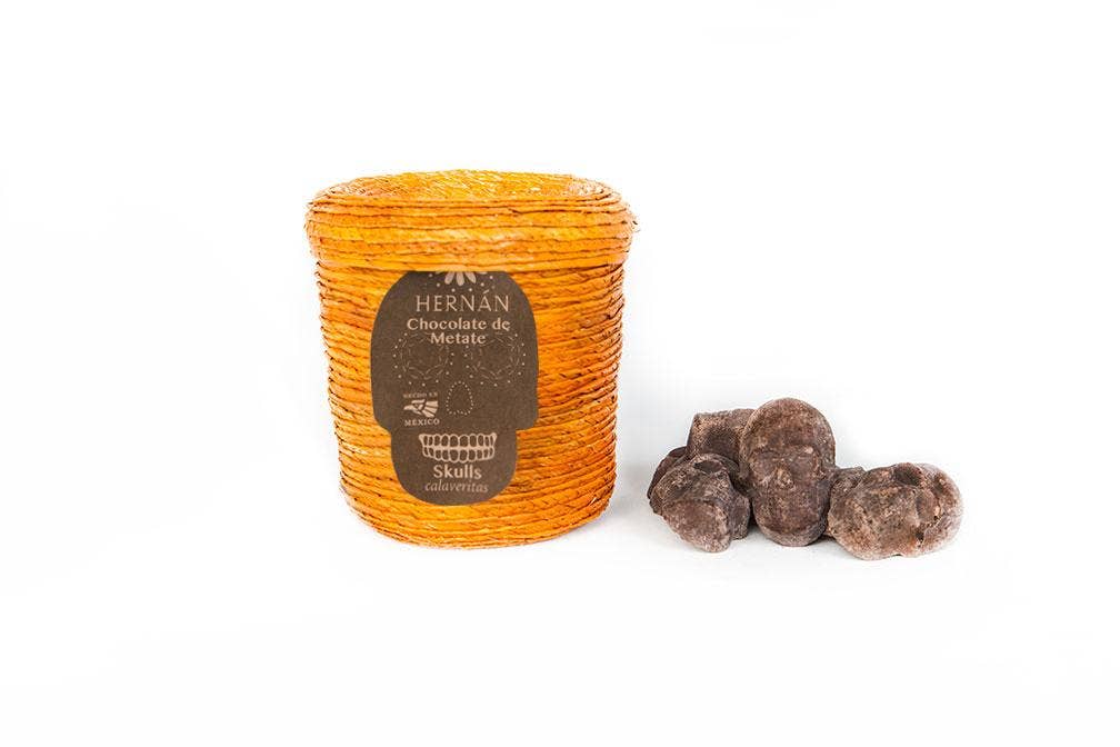  HERNÁN – Großhandel Kakao/Heiße Schokolade – Zimtschokoladen-Calaveras Schädel im Korb – 240 g7