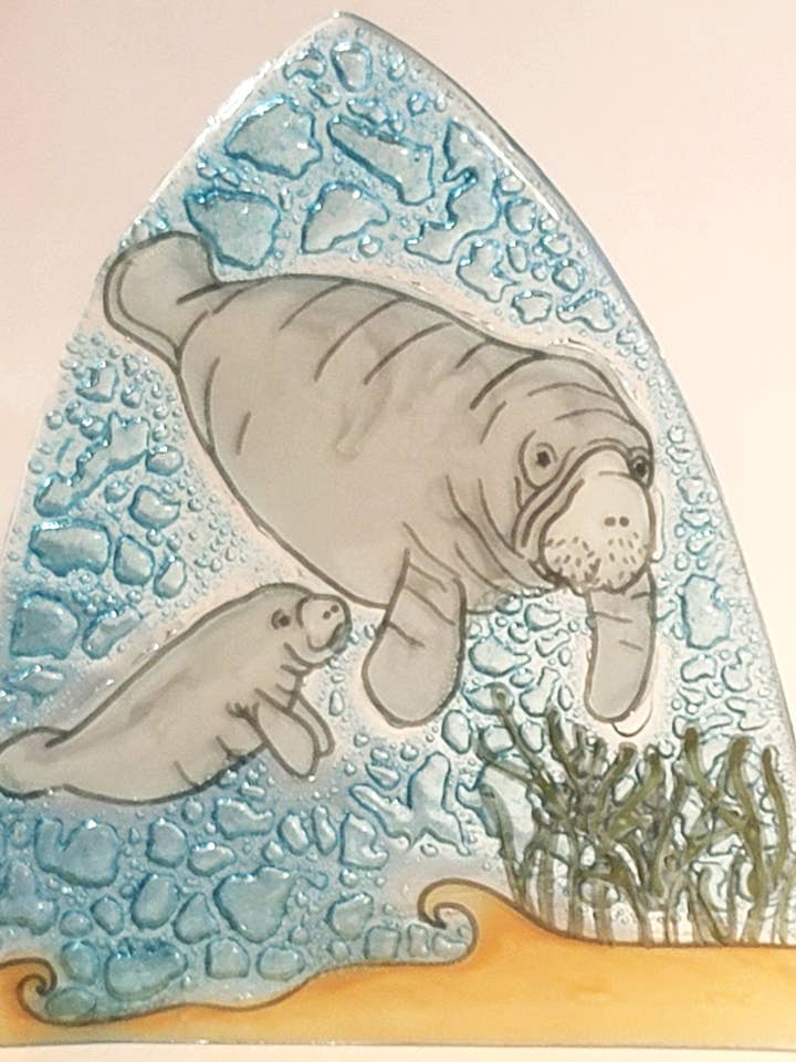 Manatee Family Nightlight / Night Light for wholesale by Pampeana