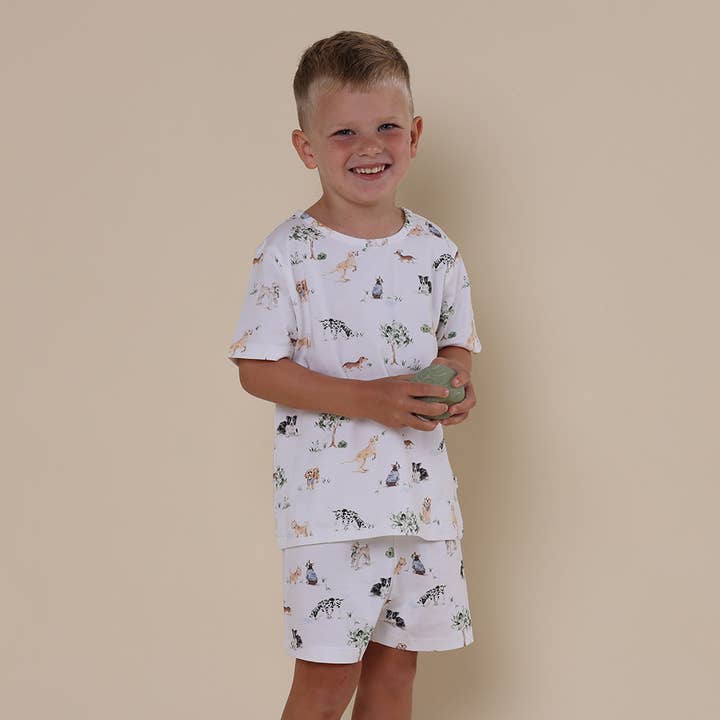 Snuggle Hunny - Vendita all'ingrosso Completo pigiama - Bambini - Set Pigiama per Bambini in Cotone Organico Dog Park2