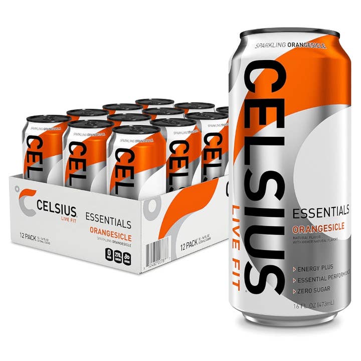 Celsius Essentials Sparkling Orangesicle Energy Drink 12Pk for wholesale by L&F Universal Goods