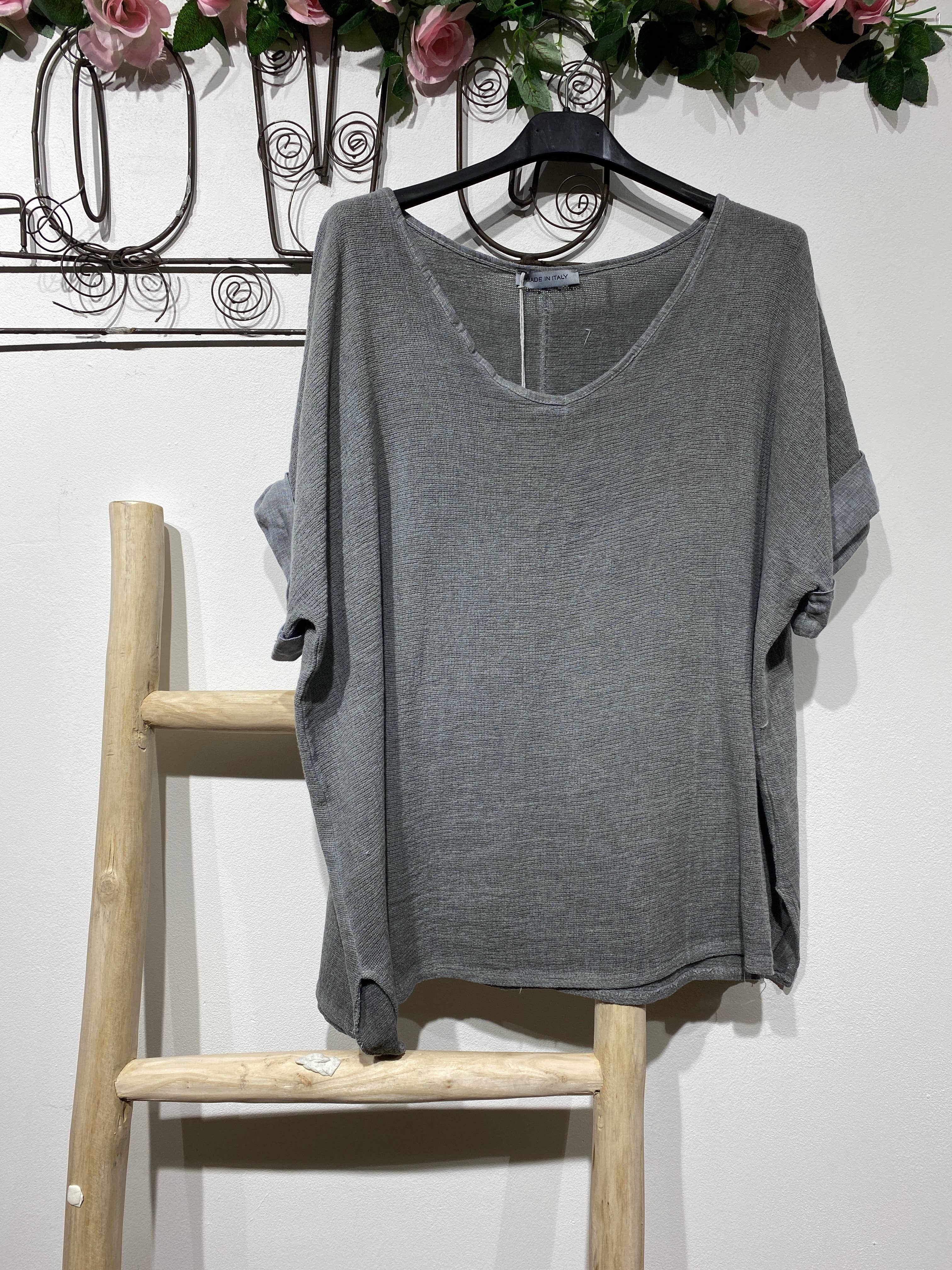 LINEN & COTTON HOUSE – Blusa - Mulher por atacado – Camisa de algodão e linho tamanho único28