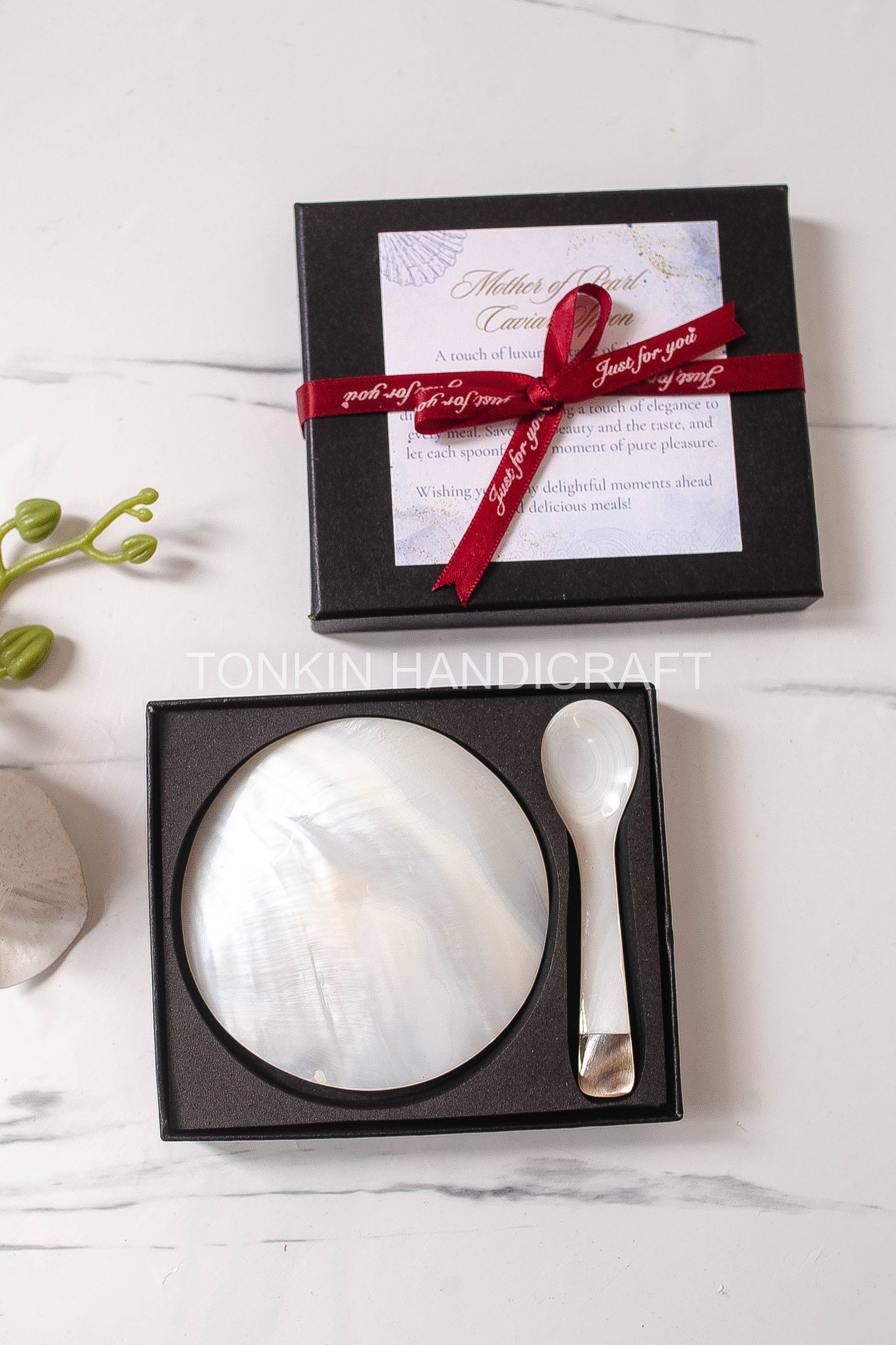 Tonkin Handicraft – Engroshandel Køkkenske – Gaveæske Perlemor Kaviarske & Tallerken 14