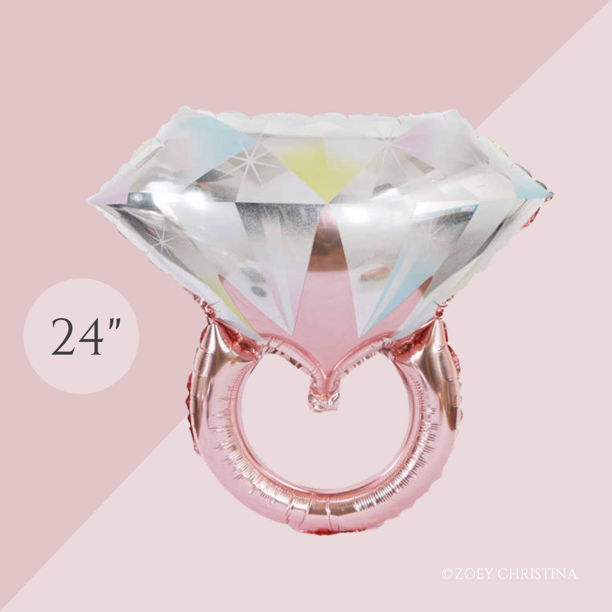 Zoey Christina - Wholesale Balloon - Diamond Ring Foil Balloon – Rose Gold & Gold Options4