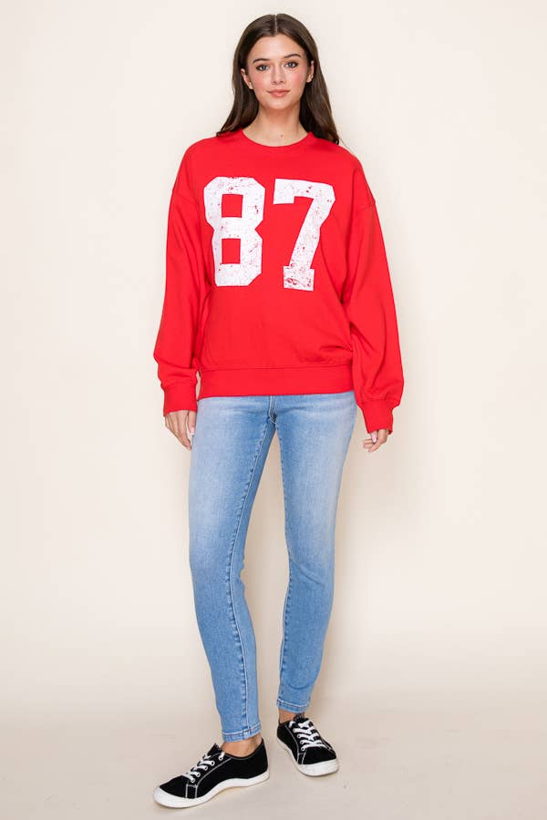 Tres Bien, Inc - Wholesale Graphic Sweatshirt - Women's - "87" PREMIUM WASH GRAPHIC SWEATSHIRT8