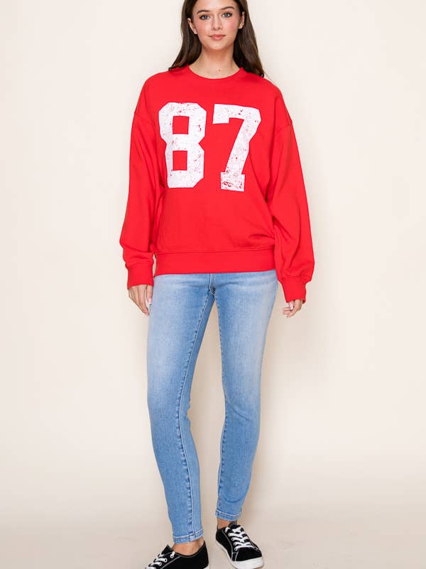 Tres Bien, Inc - Wholesale Graphic Sweatshirt - Women's - "87" PREMIUM WASH GRAPHIC SWEATSHIRT8