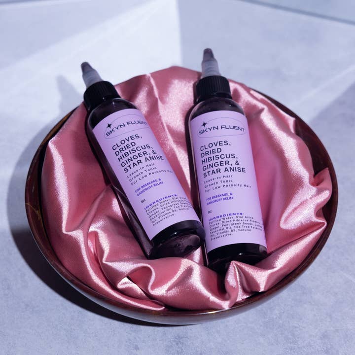 SKYN FLUENT - Wholesale Scalp/Hair Treatment - Low Porosity Leave-In Dried Hibiscus, Cloves, Hair Tonic