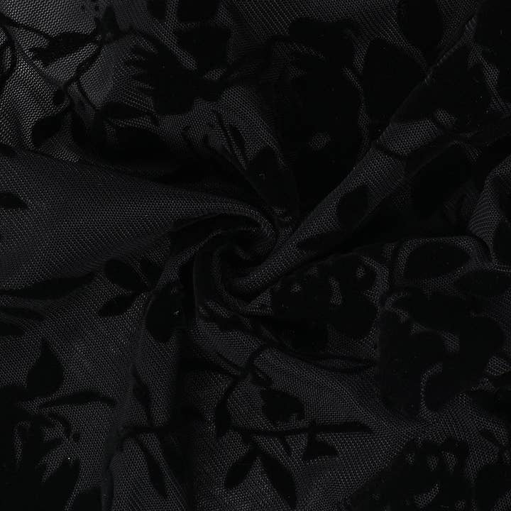 Black Chiffon Blouse With Ruffle Bell Sleeves for wholesale on Faire16