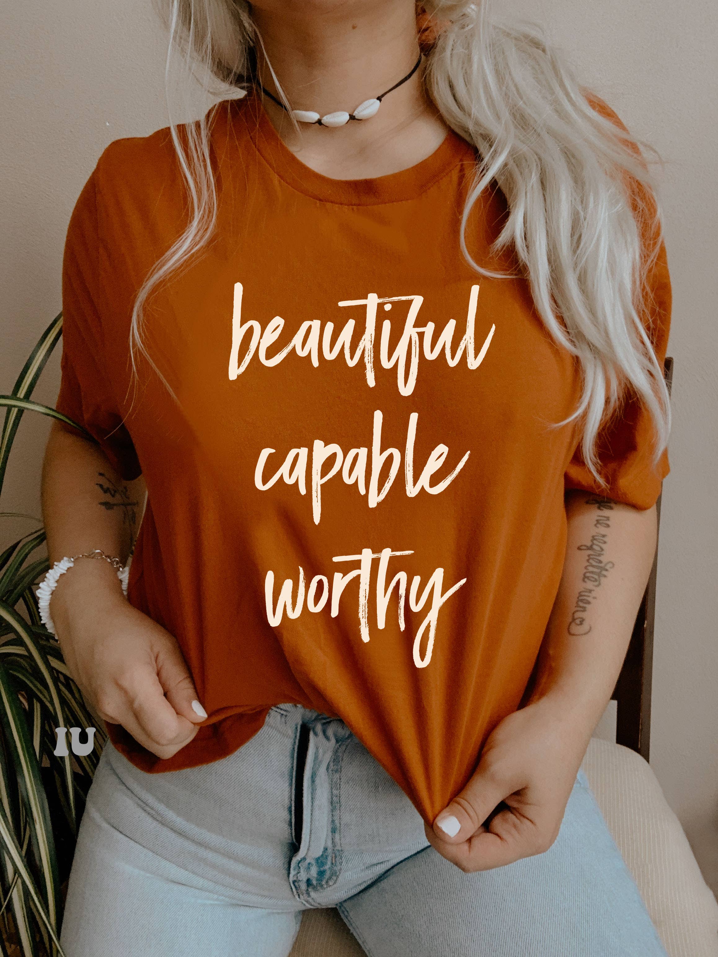 Inked Up Apparel - Wholesale T-Shirt (Graphic) - Unisex - Beautiful Capable Worthy Graphic Tee0