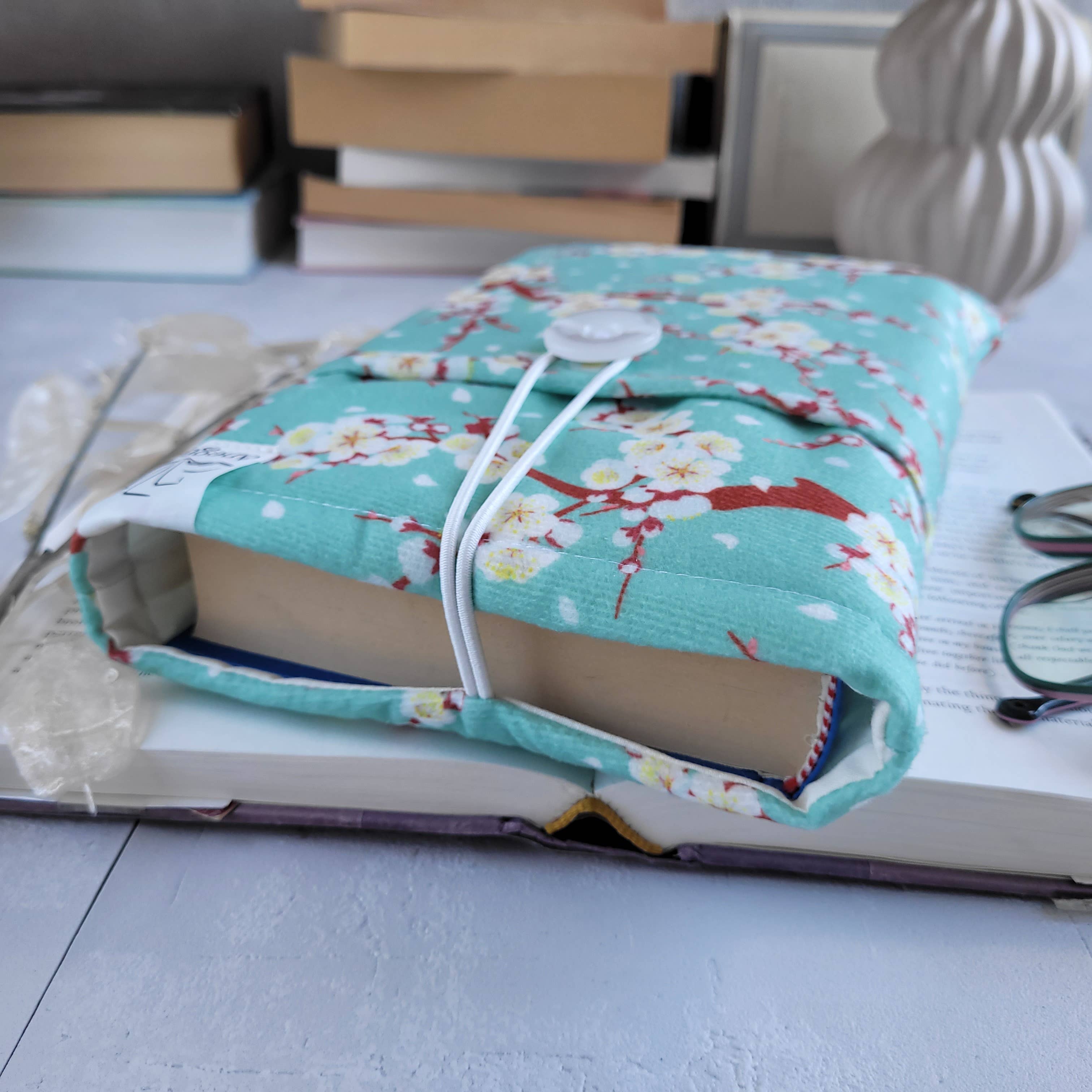 Anegami Bookish Boutique - Wholesale Book Cover - Cherry Blossom Green Book Sleeve5