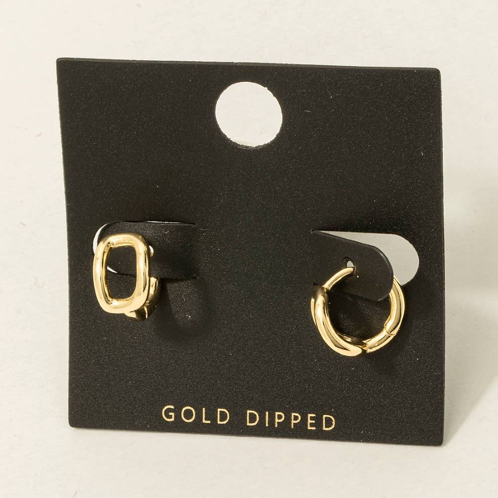 Fame Accessories – wholesale Hoop-örhängen – Guldpläterade miniörhängen med initialbokstav6