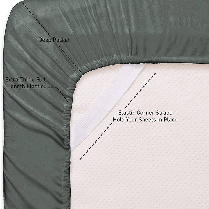 home mart goods - Wholesale Sheet Set - Dark Grey 200 Embroidery Soft Sheet Set Wrinkle Resistant
