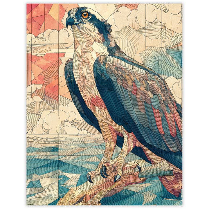 Balbuzard - Carte de correspondance recyclée pour les amoureux des oiseaux pour la vente par Waterknot