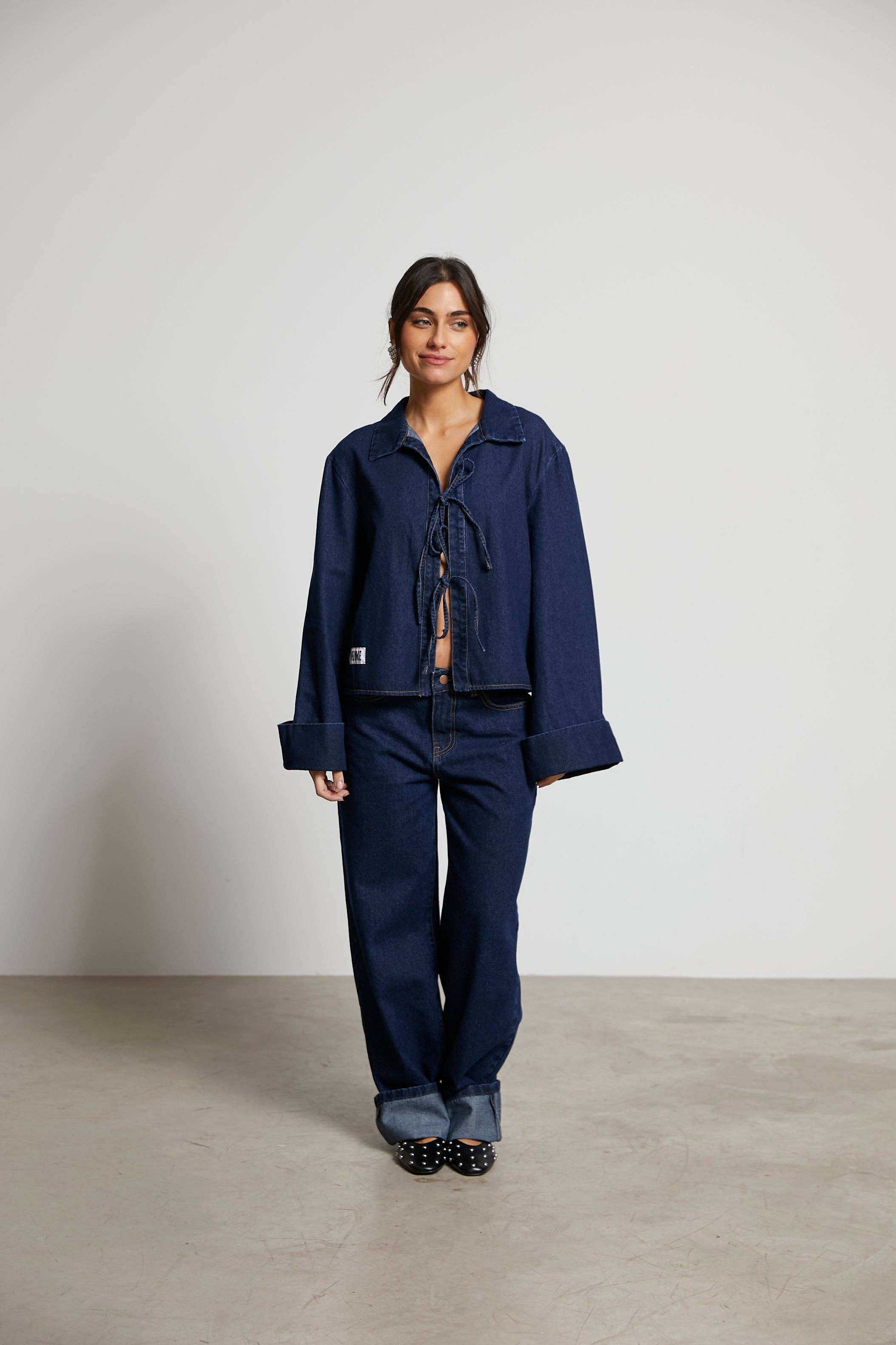 MEYME - Venta al por mayor Camisa con botones - Mujer - Camisa Denim Rina1