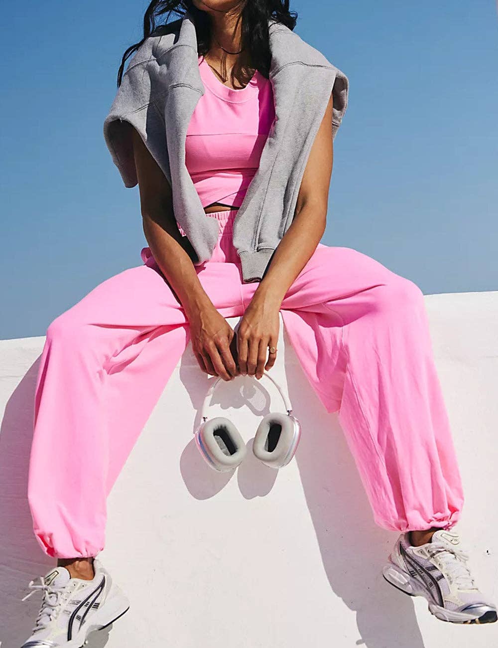 Sweetkama - Wholesale Lounge Set - Women's - Ladies Solid Color Crop Top and Pants Set SKST37916