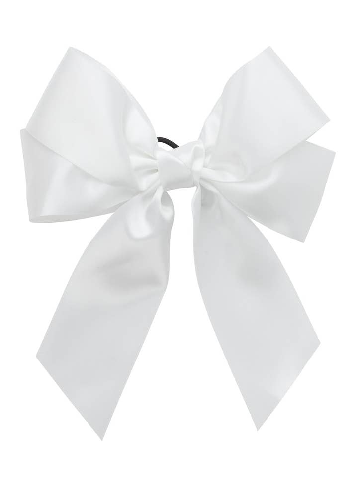 Pony/Clip con forma de lazo de gran tamaño, color blanco para venta al por mayor de Project 6 NY Kids