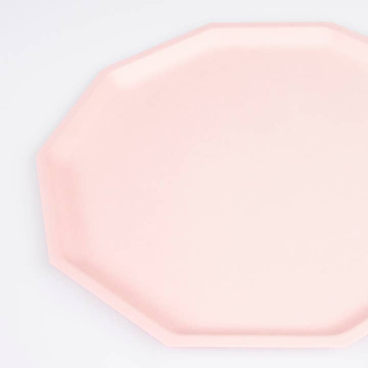 Meri Meri – wholesale Disposable plate – Pink Decagon Compostable Dinner Plates2