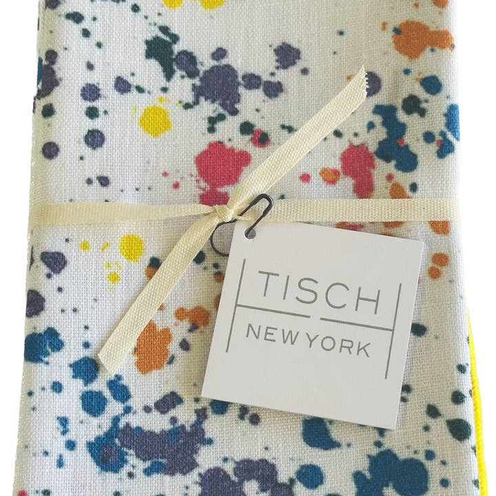 Servetter, Rainbow Splatter för wholesale av Tisch New York