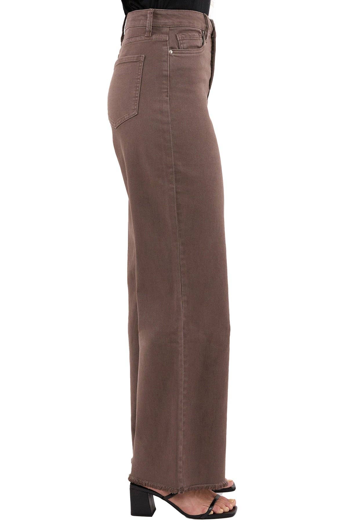 Java Plus Size Chloe High Rise  Frayed Wide Leg Pants for wholesale on Faire1