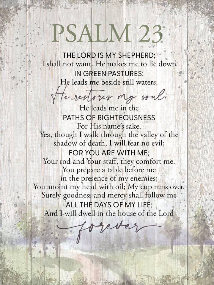 Psalm 23 - Timberland Art 11.75X15 for wholesale by Dexsa