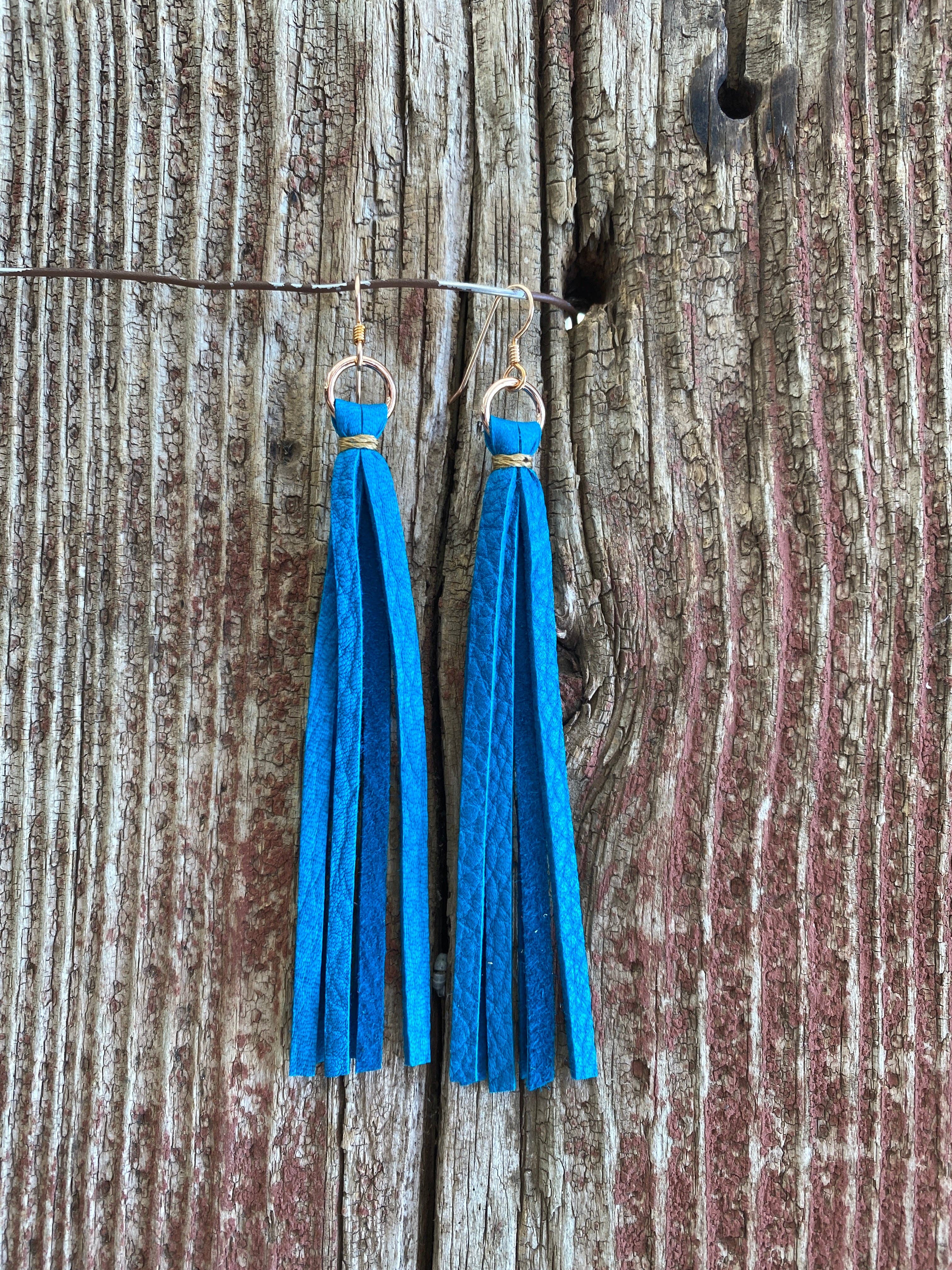 J.Forks Designs - Wholesale Tassel Earrings - 14112 Leather Tassel Earrings6